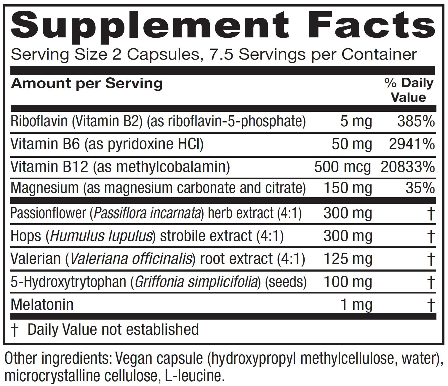 Vitanica SleepBlend capsule bottle side view