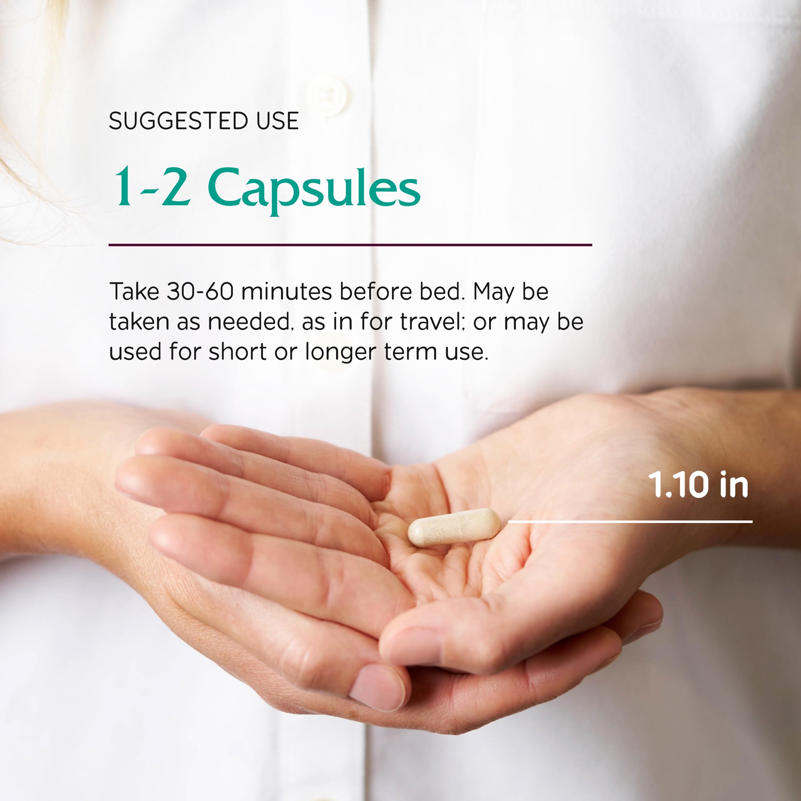Vitanica SleepBlend capsules with a measuring spoon