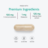 Vitanica SleepBlend ingredients list on packaging