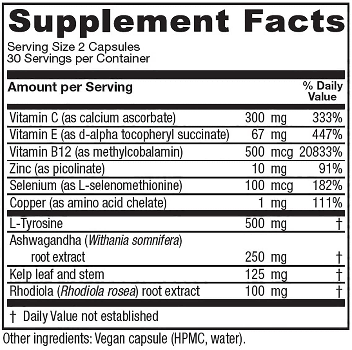 Vitanica ThyroFem supplement bottle side view