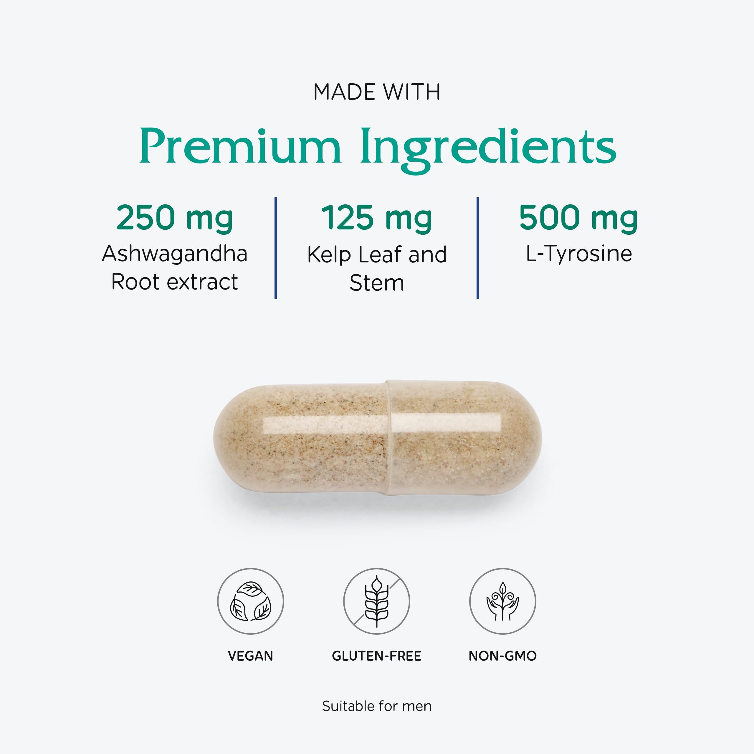 Vitanica ThyroFem supplement ingredients list on packaging