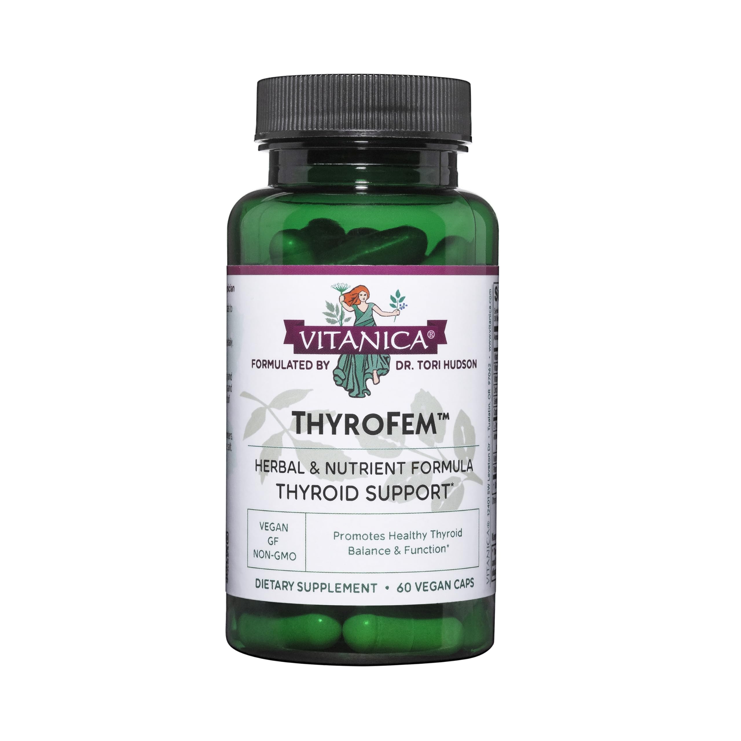 Vitanica ThyroFem thyroid extract supplement front view
