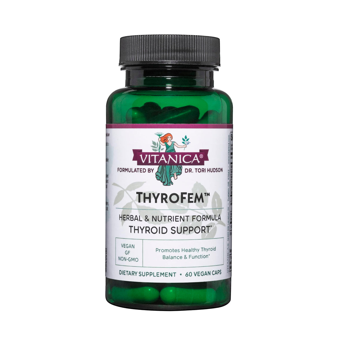 Vitanica ThyroFem thyroid extract supplement front view