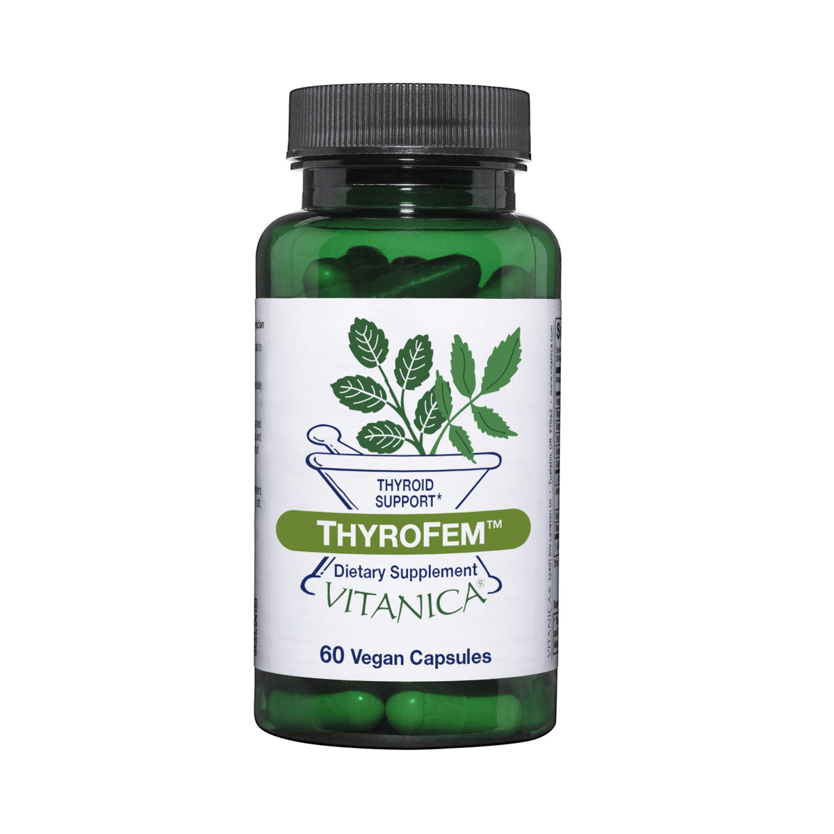 Vitanica ThyroFem Thyroid Support Supplement bottle front view