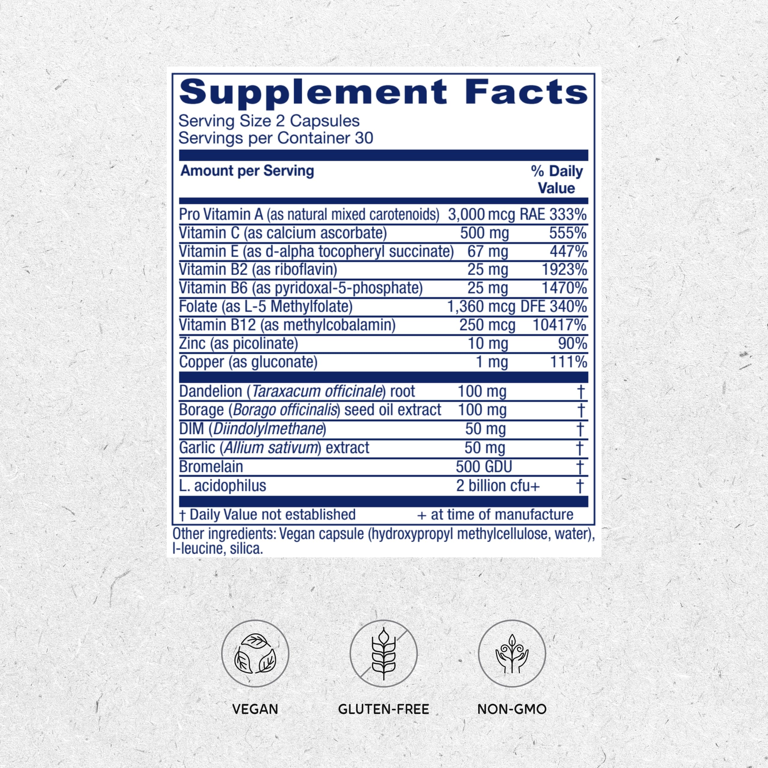 Vitanica Women's Companion Supplement 82g side view