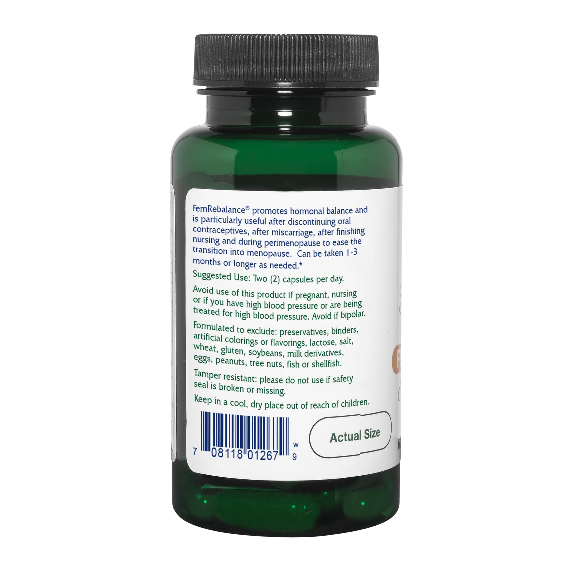 Vitanica Women's Support Supplement 68g back view