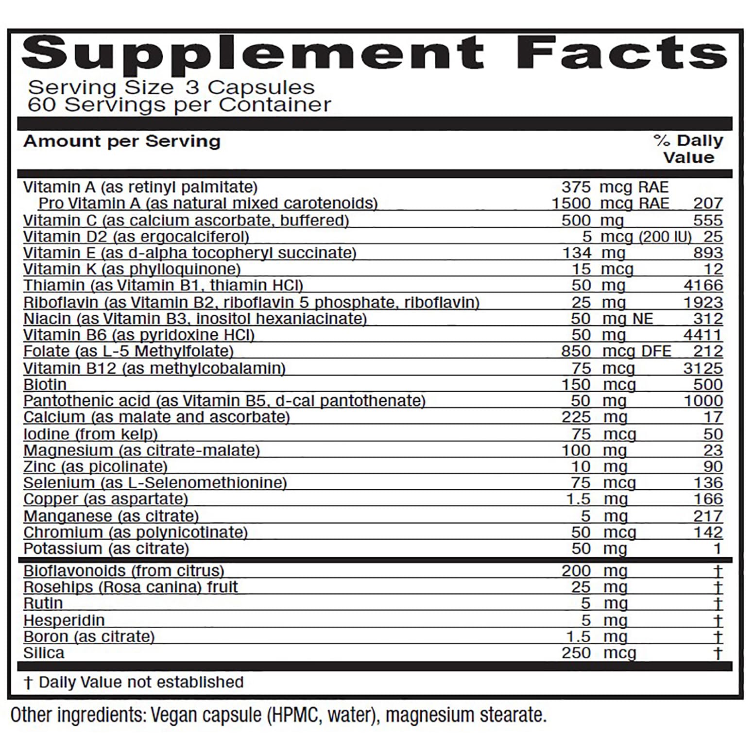 Vitanica Women’s Symmetry Multivitamin side view