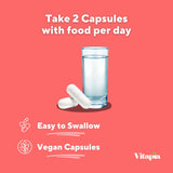 Vitapia Coffee Fruit Caffeine Capsules size comparison