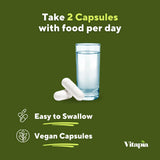 Vitapia Fucoidan 1000mg capsule supplement with measuring scoop
