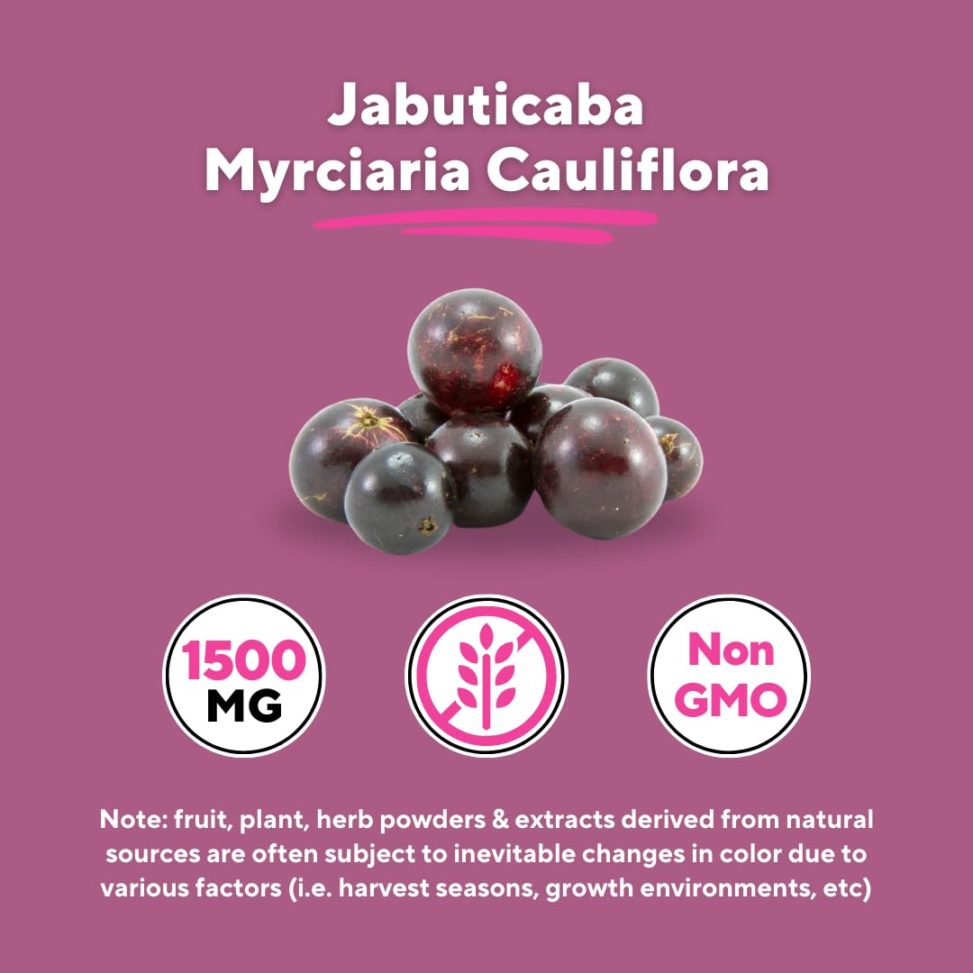 Vitapia Jabuticaba Fruit Powder Capsules with a measuring scoop