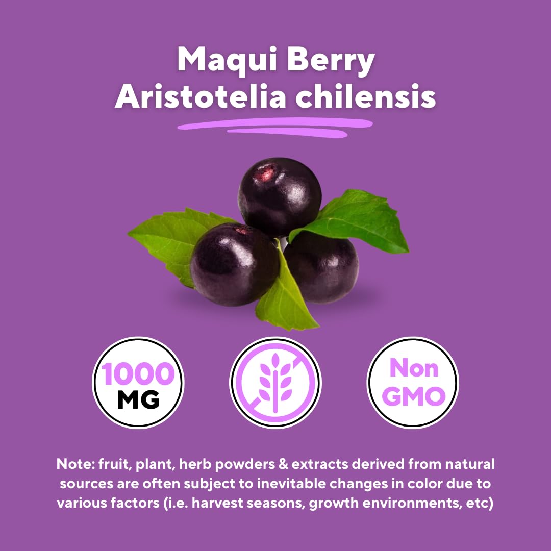 Vitapia Maqui Berry Supplement 120 Veggie Capsules on a table