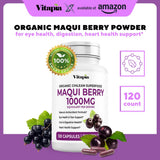 Vitapia Maqui Berry Supplement 120 Veggie Capsules side view