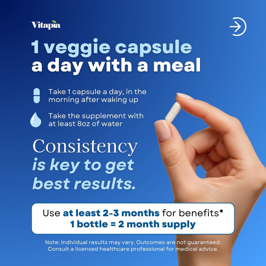 Vitapia NMN Supplement 750mg bottle with natural background