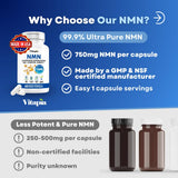 Vitapia NMN Supplement 750mg capsule bottle with label