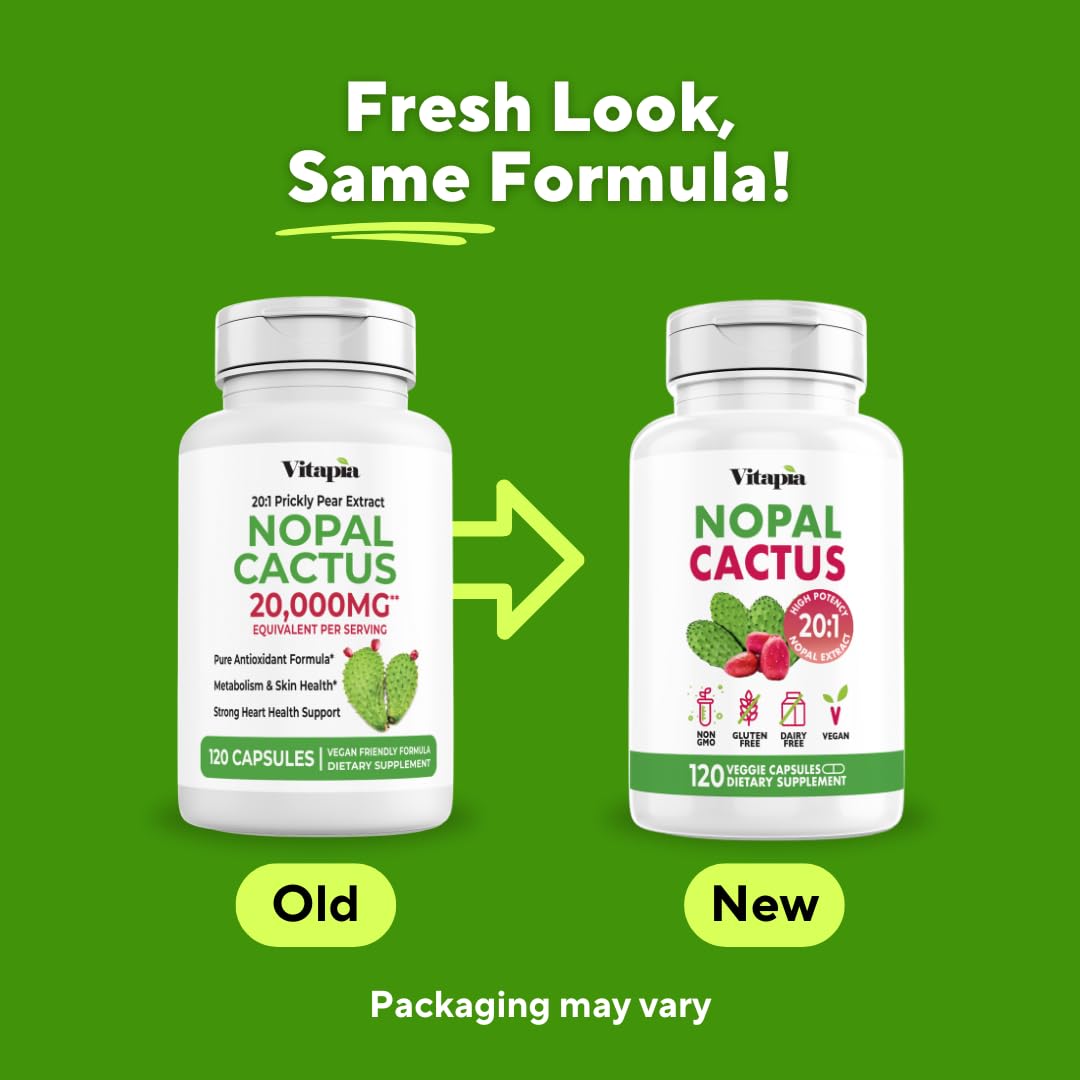 Vitapia Nopal Cactus Capsule Supplement 20:1 Extract packaging