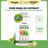 Vitapia Okra Extract Capsule Supplement back view