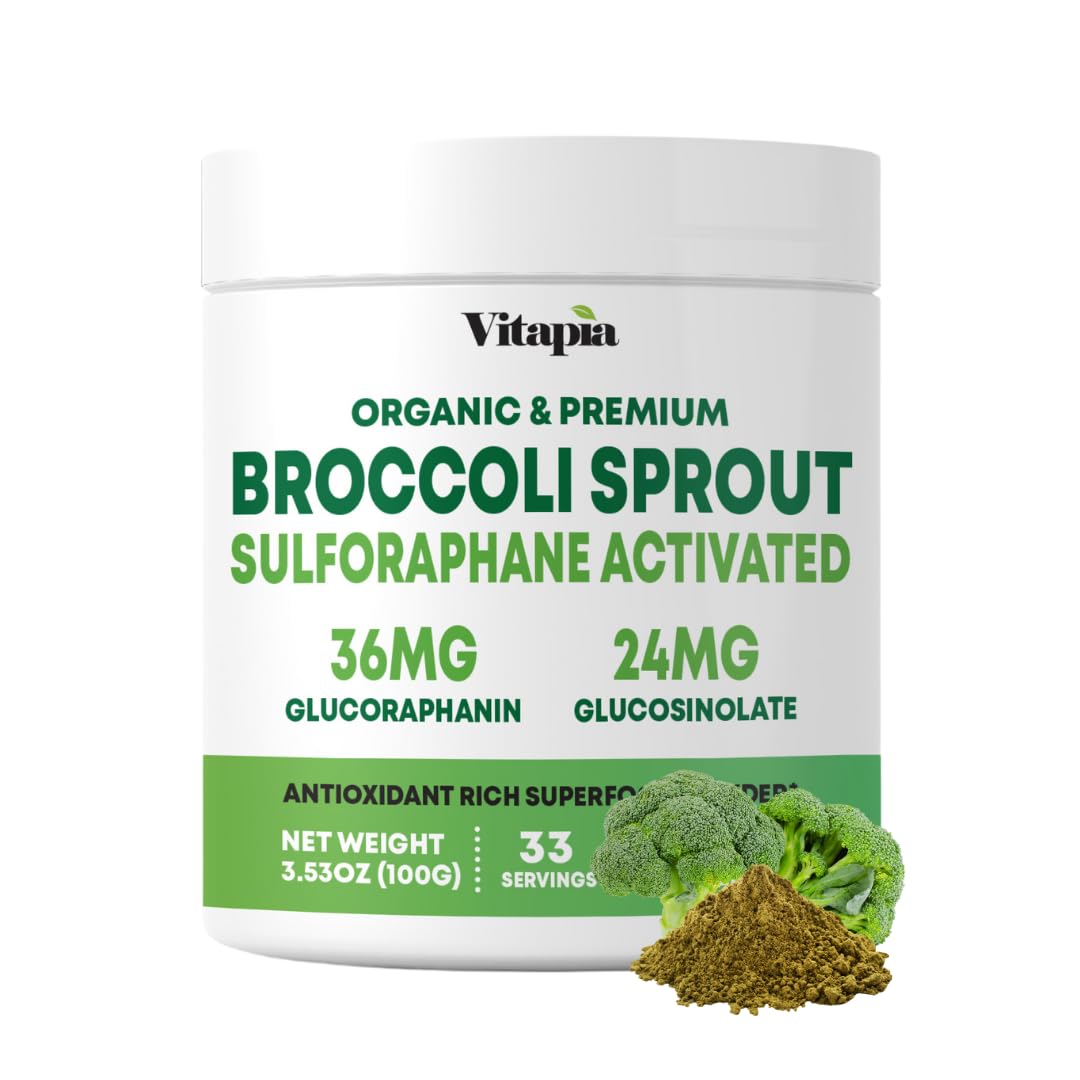 Vitapia Organic Broccoli Sprout Powder 100g front view