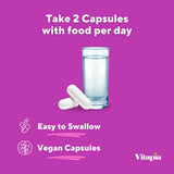Vitapia Organic Milk Thistle Capsules on a wooden table