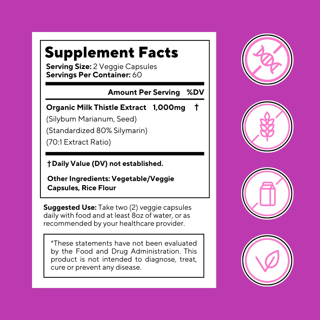 Vitapia Organic Milk Thistle Capsules with a glass of water