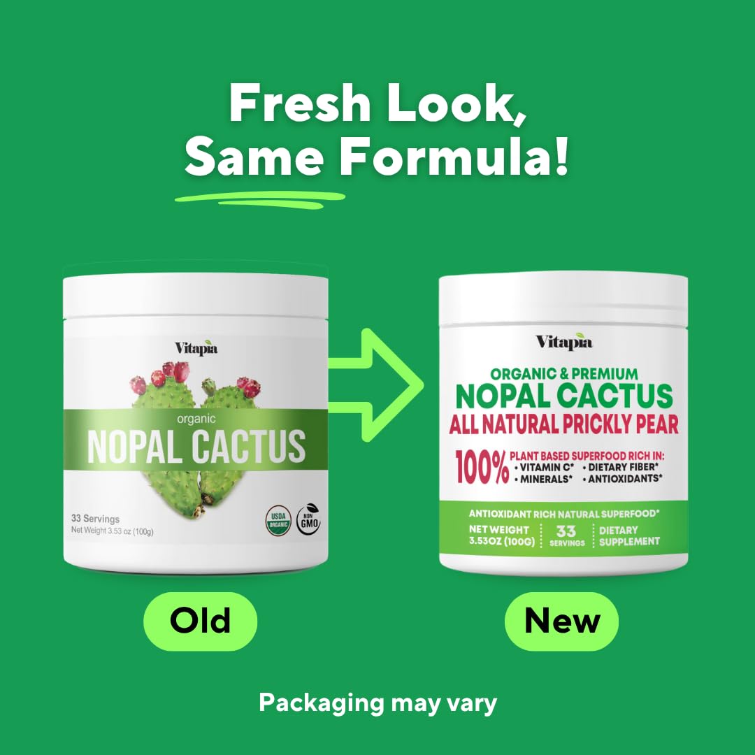 Vitapia Organic Nopal Cactus Powder Supplement 100g packaging