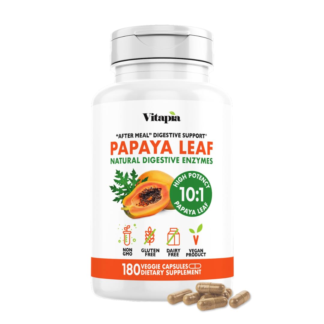 Vitapia Papaya Leaf Extract Supplement 1500mg front view