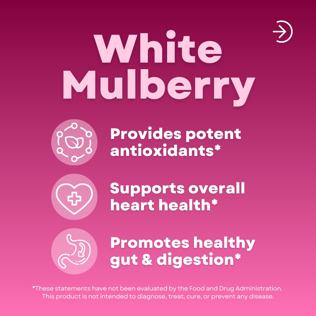 Vitapia White Mulberry Leaf Extract Capsules 12:1 side view