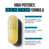 VitaRaw Quercetin Supplement 500mg back label
