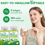 VITARENEW Oregano Oil Softgels on wooden table