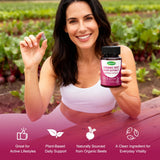 Vitarevive Beet Root Capsules on a wooden table
