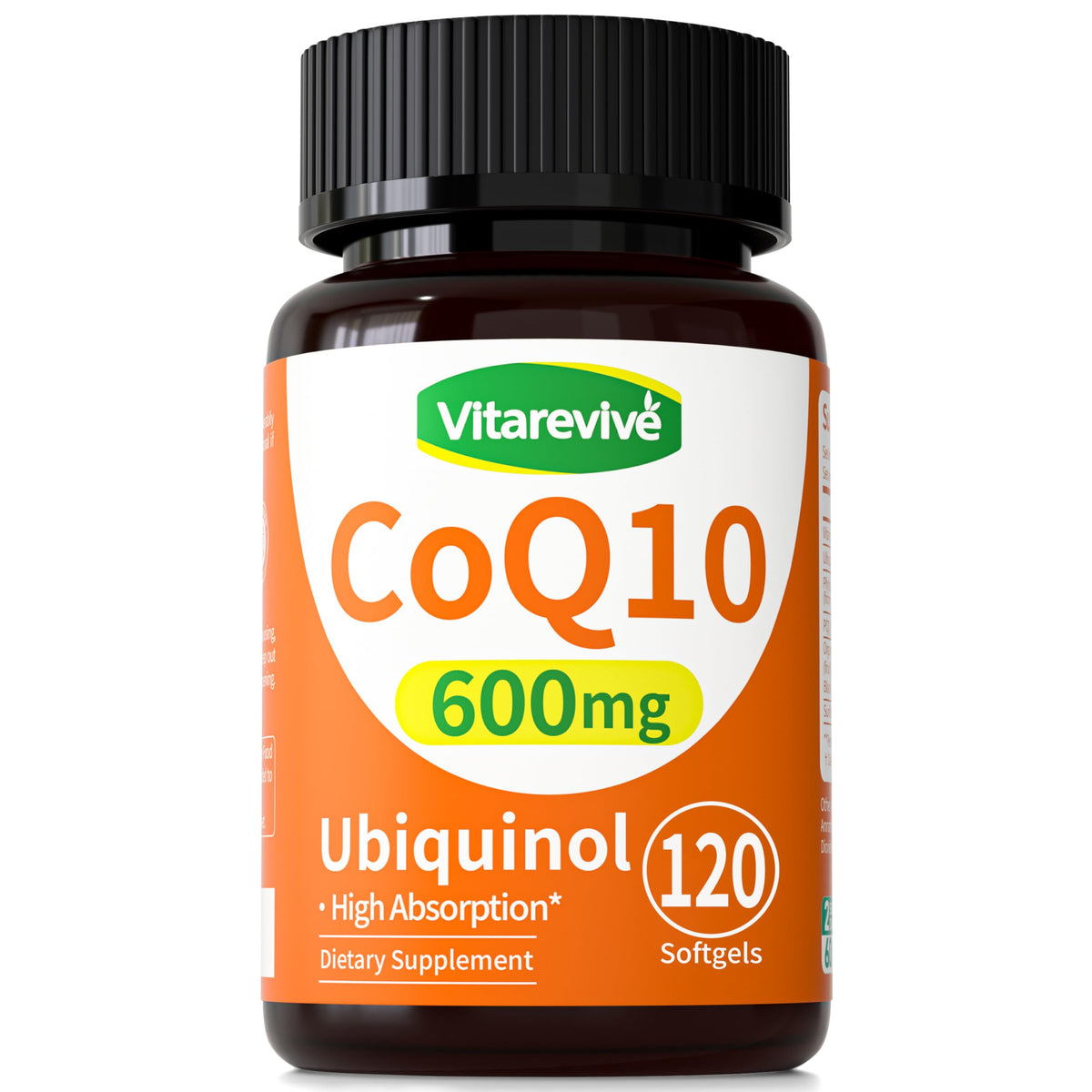 Vitarevive Ubiquinol CoQ10 Softgels 100mg front view
