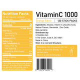 VitaSeek Vitamin C + Zinc sachets in a travel setting