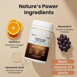 VITASEI Hydrolyzed Collagen Peptides Powder in a glass of smoothie