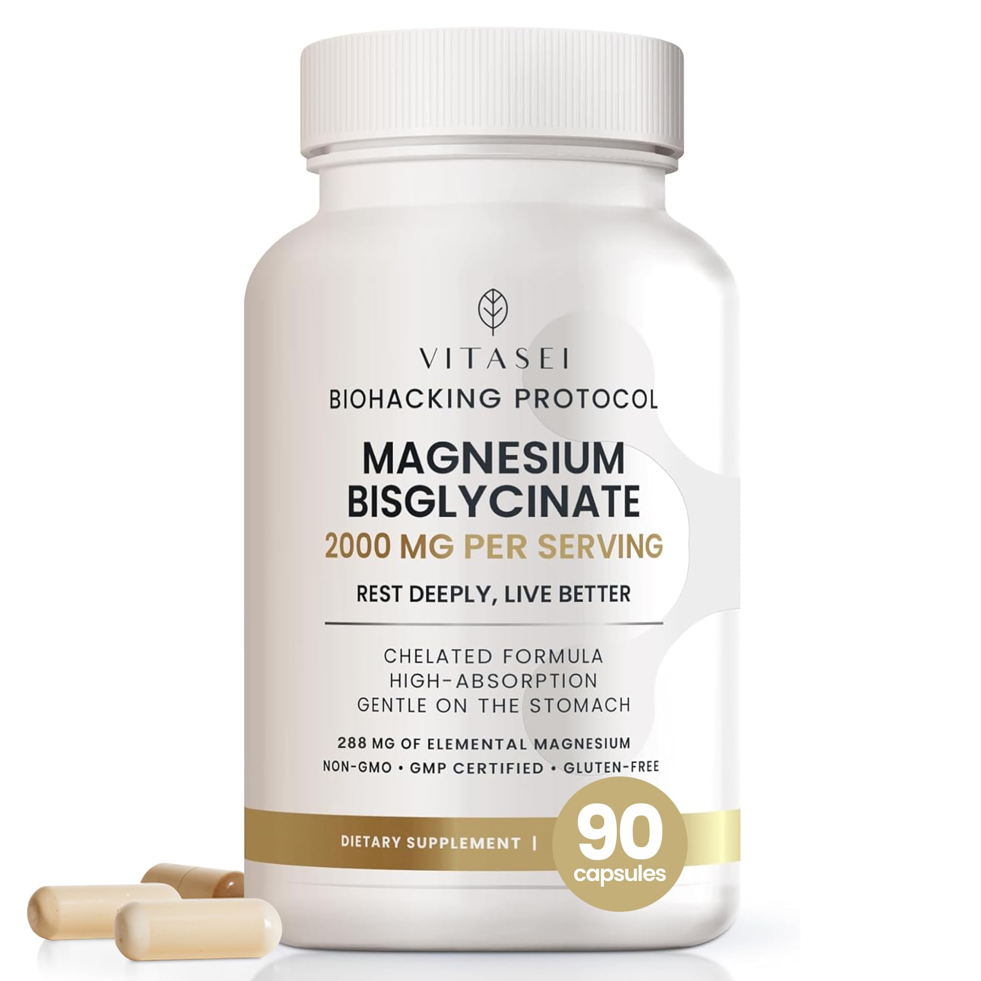 VITASEI Magnesium Bisglycinate 288mg front view of packaging