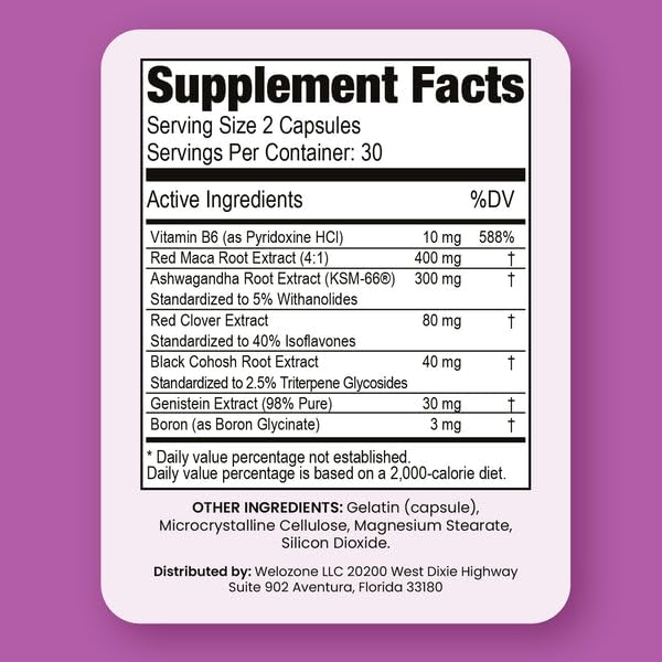VITASEI Menomax Balance Menopause Support Supplement ingredients list