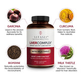VITASEI Milk Thistle Liver Support Complex 60 Capsules side view