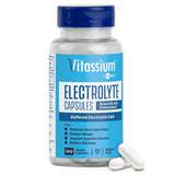 Vitassium Electrolyte Capsules front view with flip-top bottle
