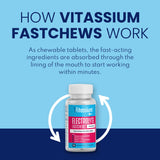 Vitassium FastChews packaging with sodium and potassium details