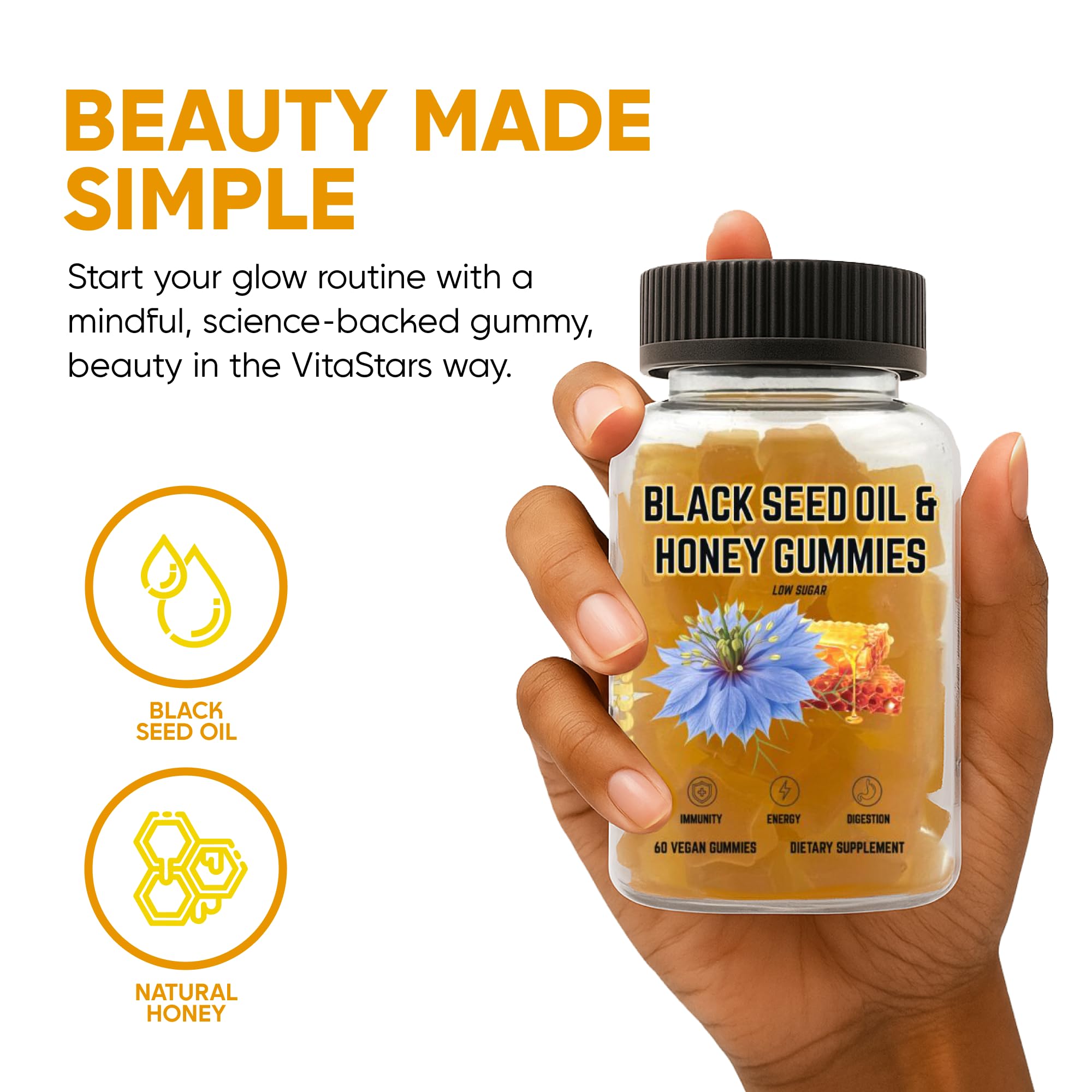 Vitastars Black Seed Oil Gummies lifestyle scene