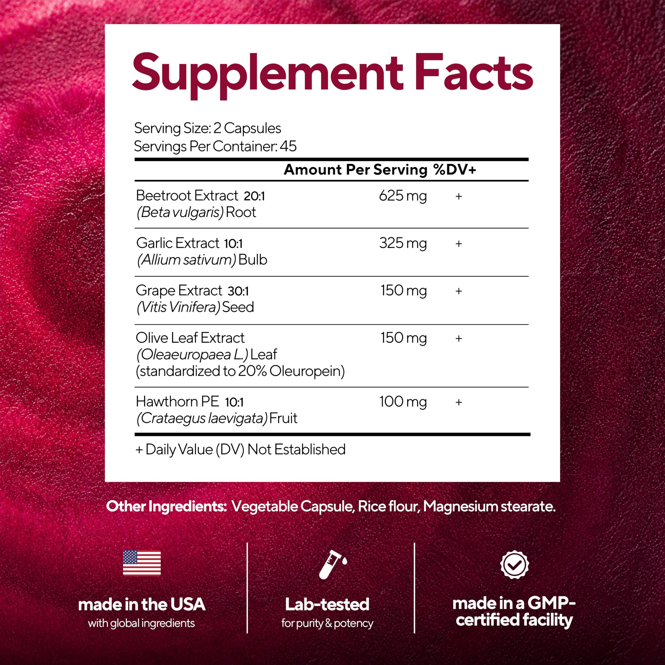 VitaUp Beet Root Capsules 5-in-1 Formula capsule close-up