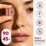 VitaUp Beet Root Capsules 5-in-1 Formula on a wooden table