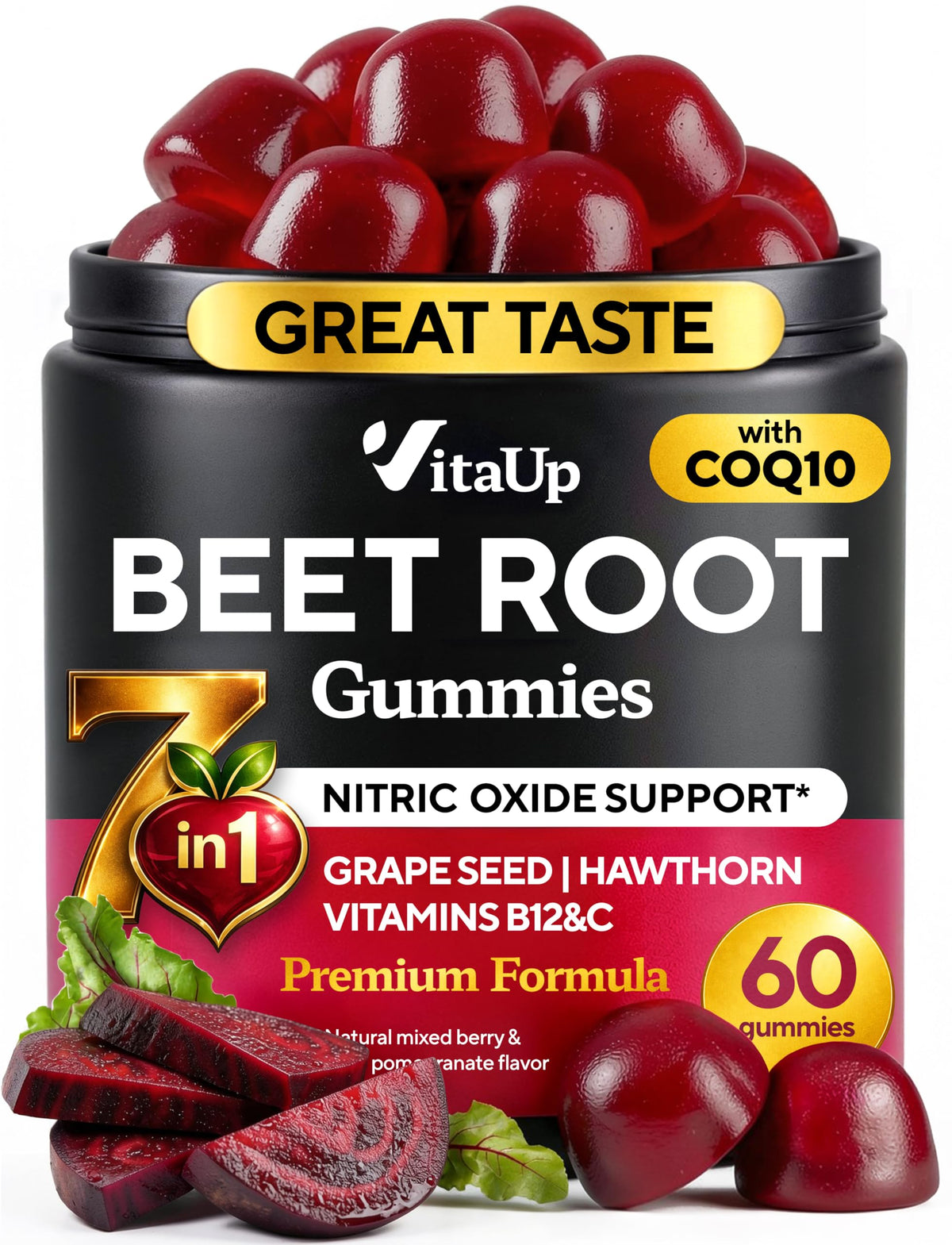 VitaUp Beet Root Gummies front view packaging