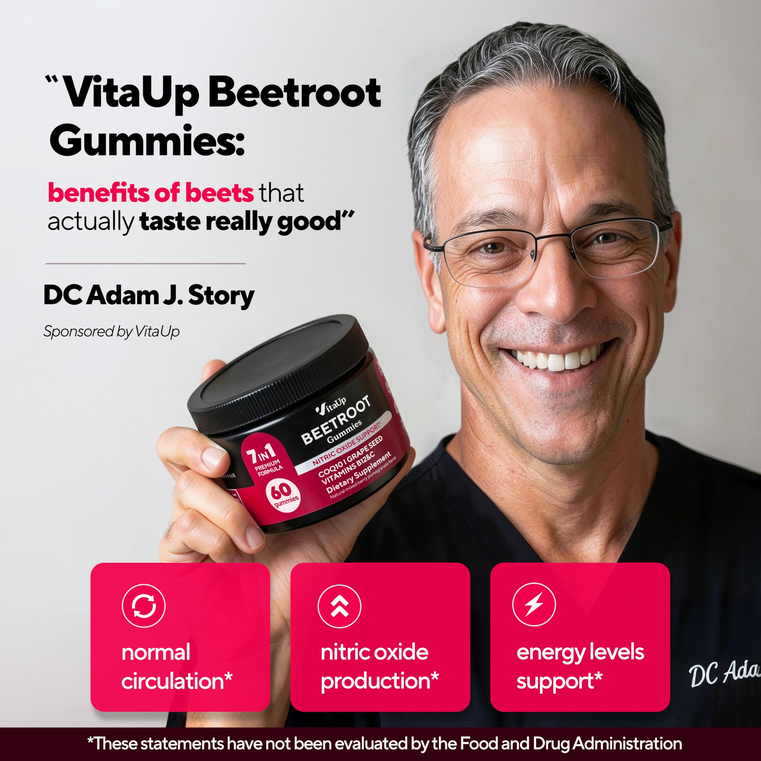 VitaUp Beet Root Gummies mixed berry flavour