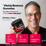 VitaUp Beet Root Gummies side view showing gummy texture