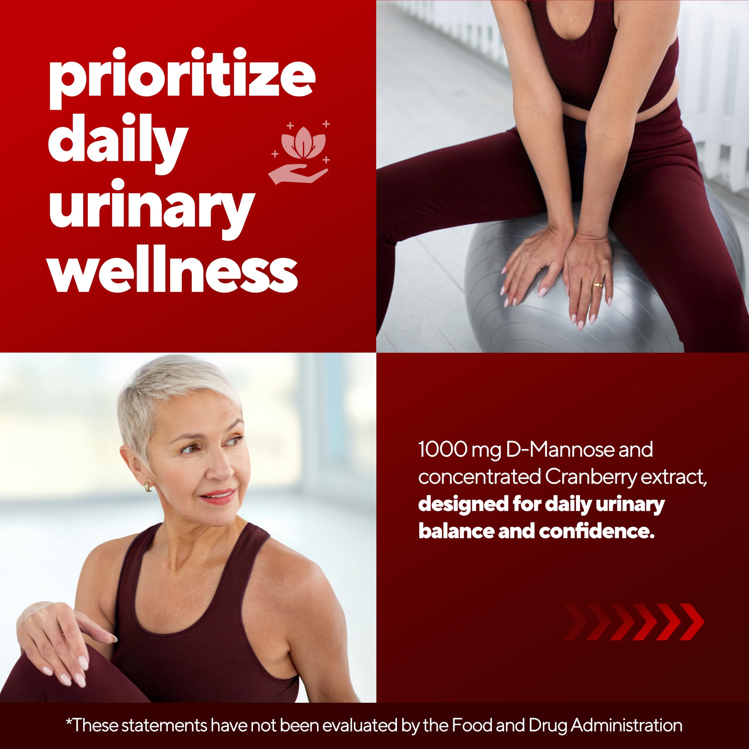 VitaUp Cranberry D-Mannose Capsules with fresh cranberries