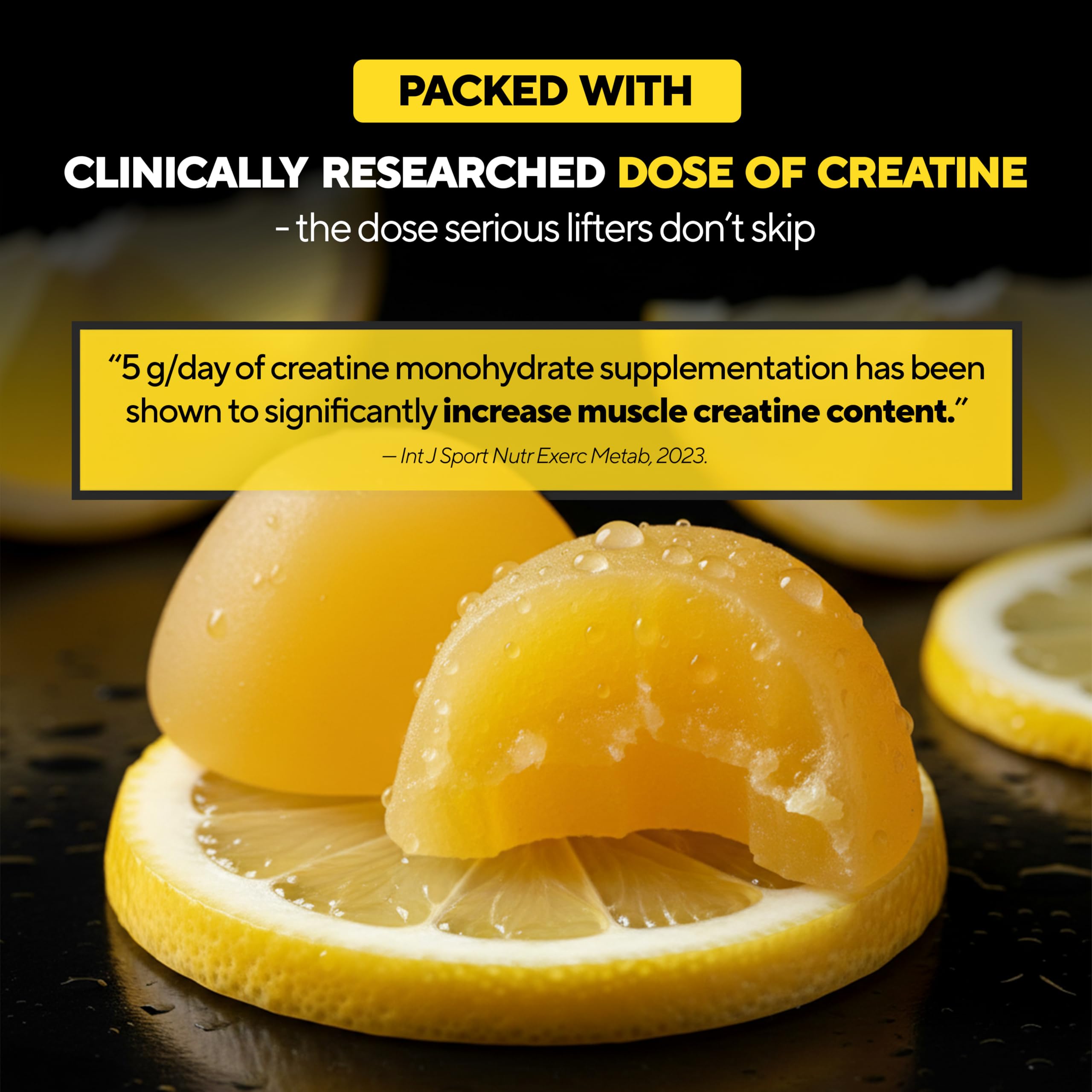 VitaUp Creatine Monohydrate Gummies close-up of gummies