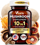 VitaUp Lion's Mane Mushroom Capsules front view with label