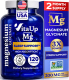 VitaUp Magnesium Glycinate 200mg capsule bottle front view