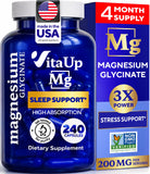 VitaUp Magnesium Glycinate 200mg supplement front view