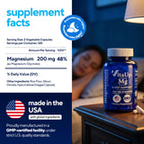 VitaUp Magnesium Glycinate 200mg supplement with dosage information