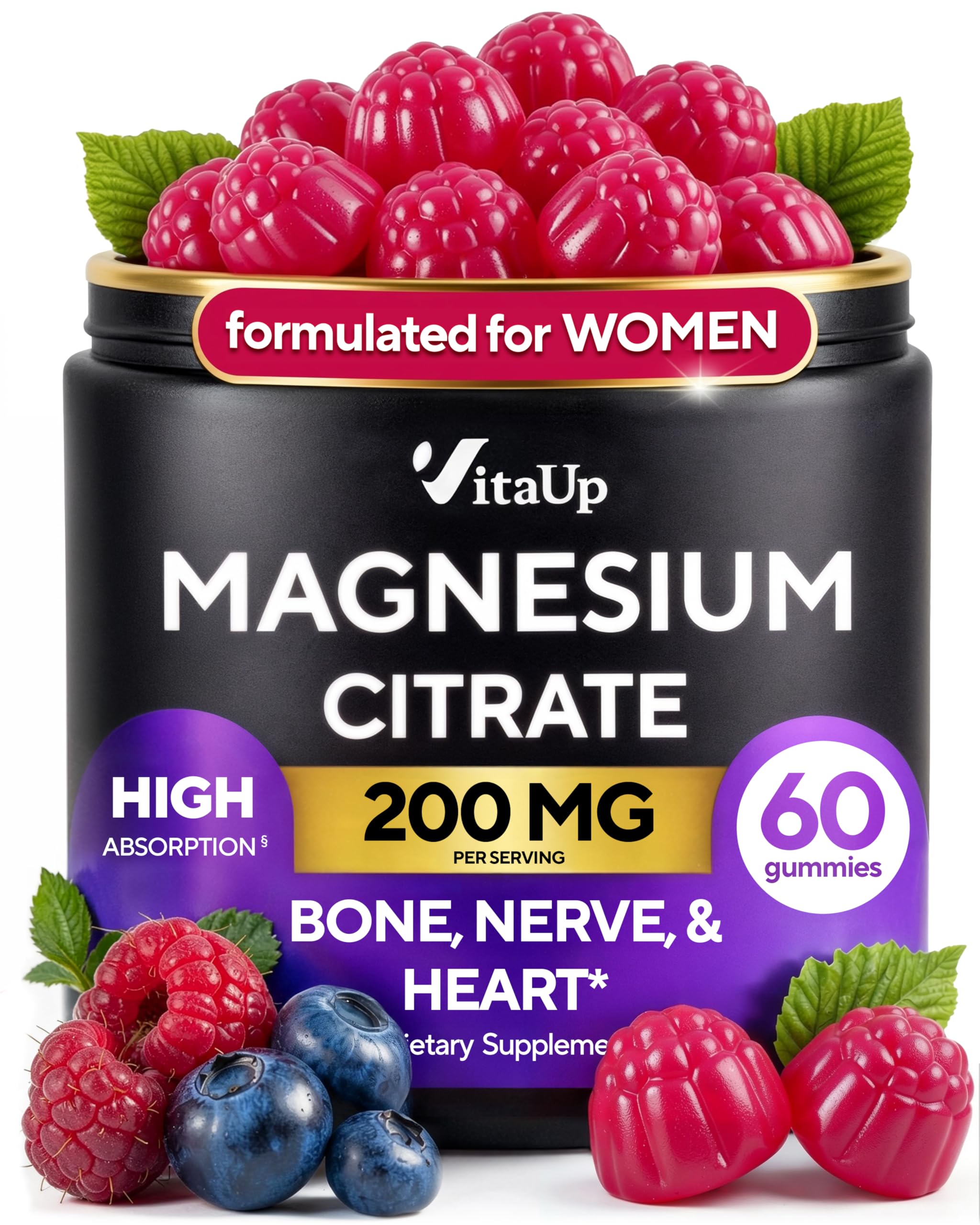 VitaUp Magnesium Gummies for Women 200mg front view
